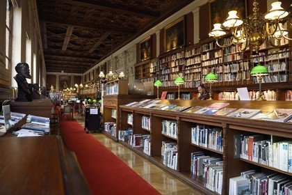France, Paris, Saint Germain des Pres district, Ecole nationale superieure des Beaux-Arts (Fine Arts school), the library in the Palais des Etudes (Palace of Studies)