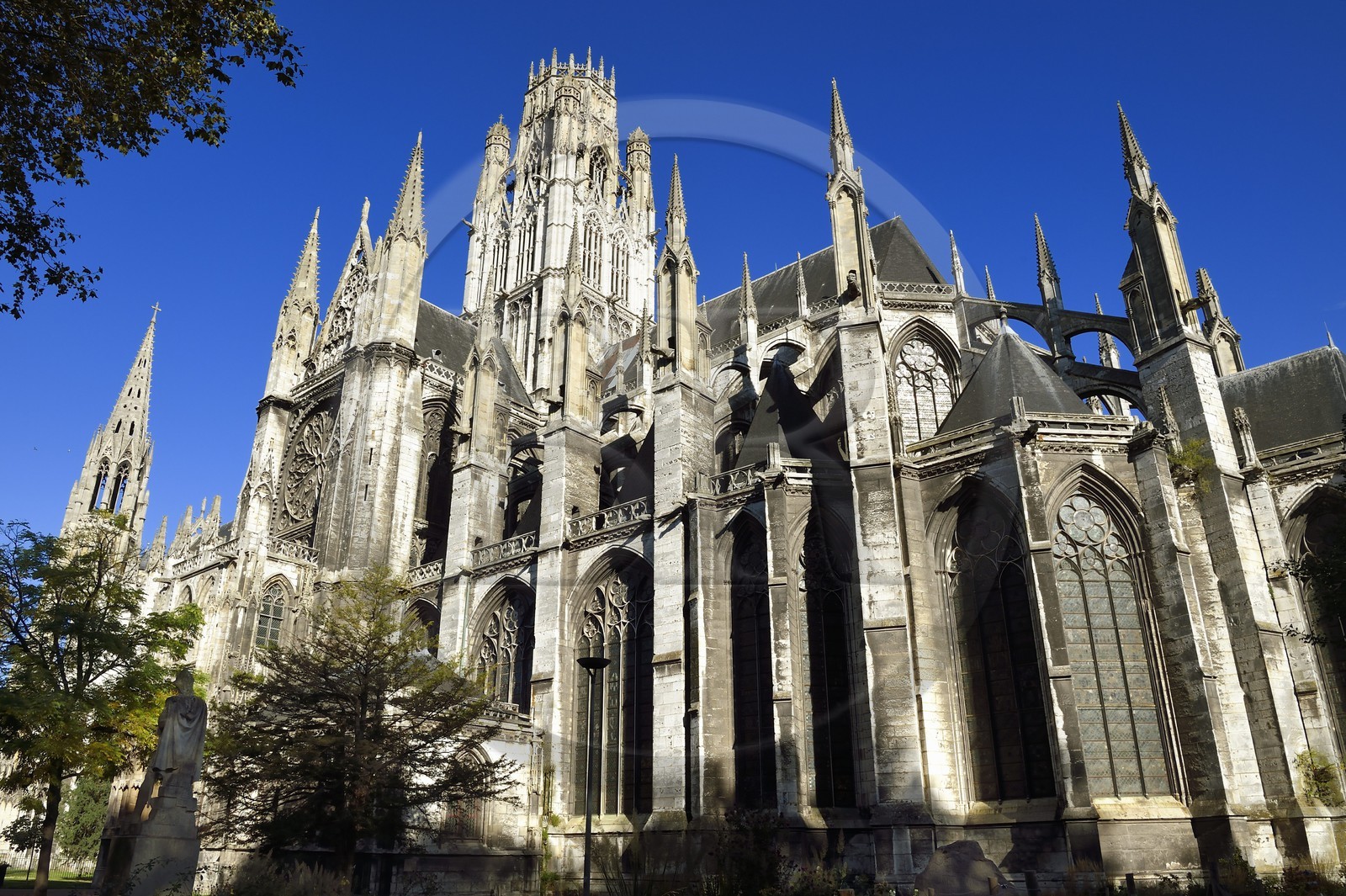 France, Seine Maritime, Rouen,  Church of Saint Ouen (12th–15th century), the so-called crowned bell tower on the cross of the transept