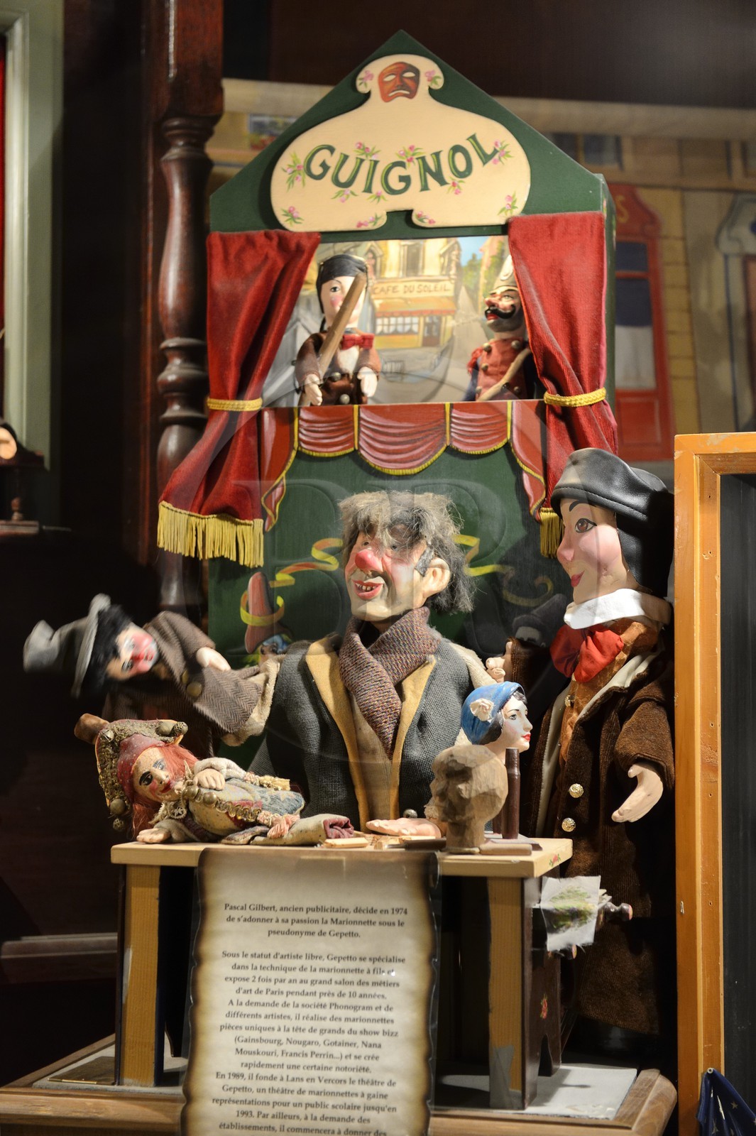 France, Rhone, Lyon, historical site listed as World Heritage by UNESCO, Vieux Lyon (Old Town), Disagn' Cardelli in rue St Jean, the Guignol fantastic Little Museum (Petit Musée fantastique de Guignol)
