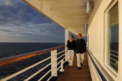 Groenland, à bord du bateau de croisière Princess Danae dans l'Océan Atlantique