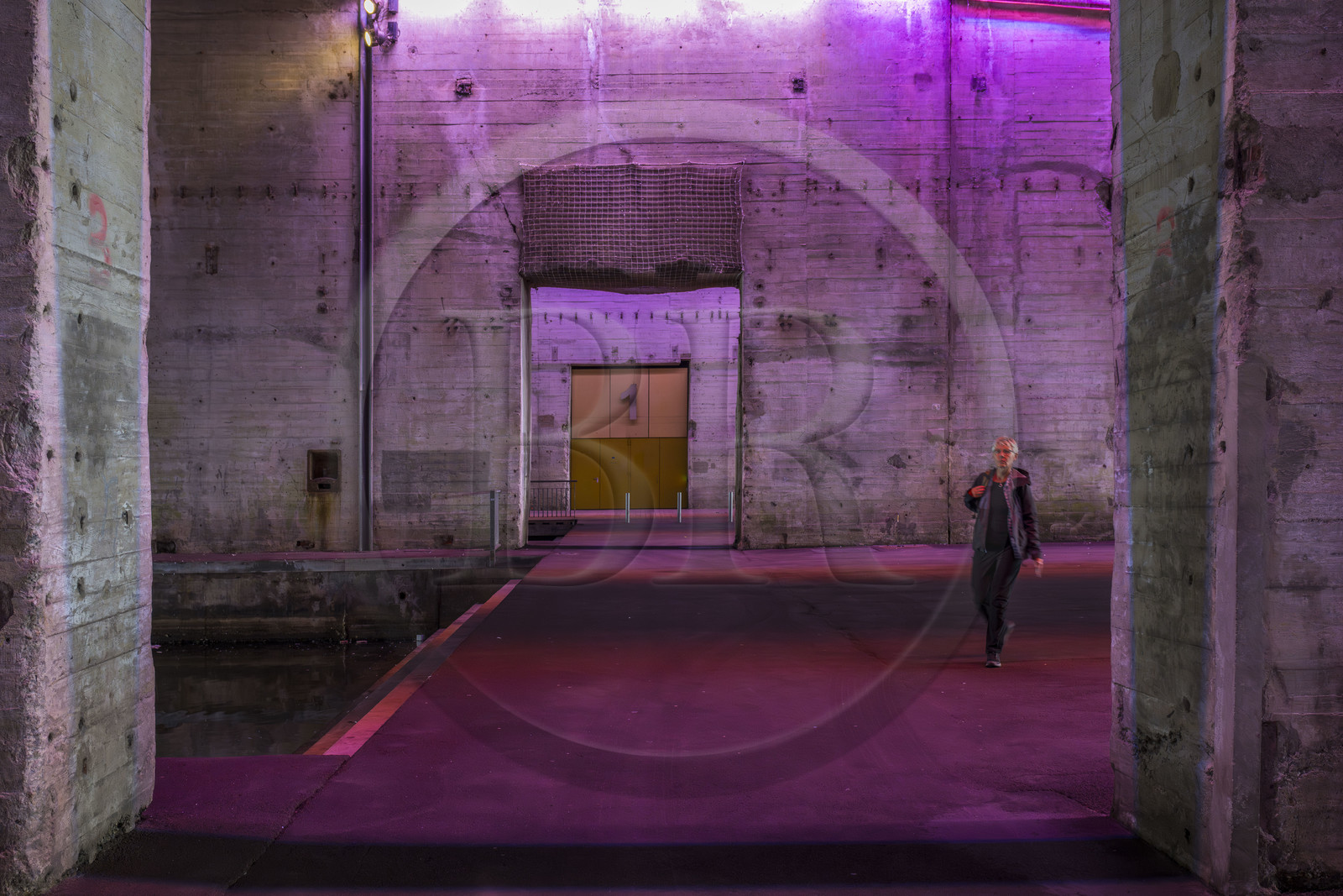 France, Loire-Atlantique (44), Saint-Nazaire, réhabilitation de la base sous-marine allemande construite lors de la dernière guerre mondiale et transformée en espace culturel