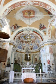 France, Haute Corse, Castagniccia, village of Piazzole d'Orezza, Church of the Annunciation
