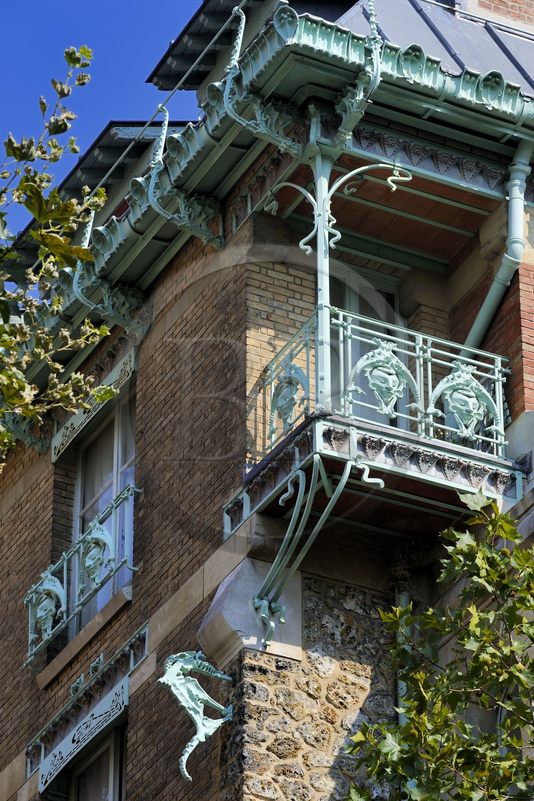 France, Paris (75), le Castel-Beranger, immeuble du 14 rue La Fontaine de style Art Nouveau  par Hector Guimard