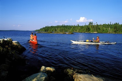 Canada, province de Québec, Réserve faunique de la Vérendrye, canot et kayak sur le Grand Lac Victoria