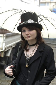 Norway, Hordaland, Bergen, gothic girl