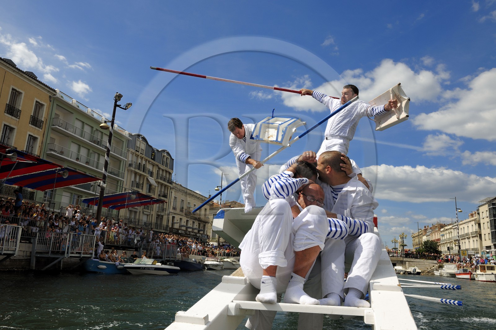 France, Hérault (34), Sète, canal Royal, fête de la Saint Louis, joutes sètoises