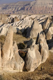 Turquie, Anatolie Centrale, province de Nevsehir, Cappadoce classée Patrimoine Mondial de l'UNESCO, phénomènes d'érosions aux environs de Göreme
