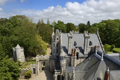 France, Finistère (29), le château de Keriolet aux environs de Concarneau