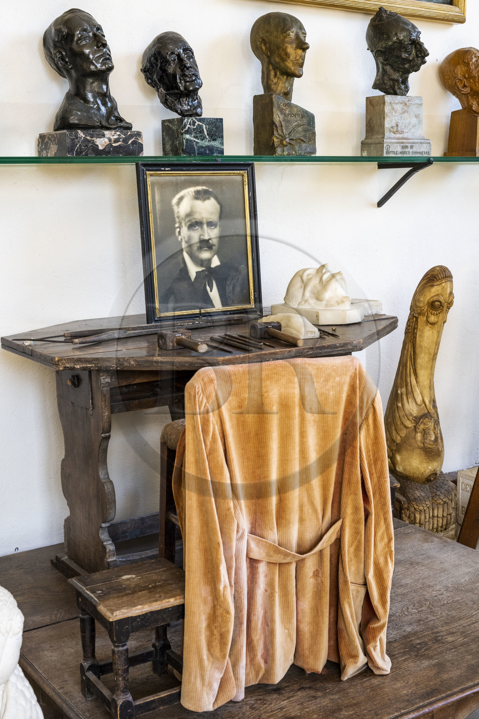 France, Alpes-Maritimes (06), Mandelieu-la-Napoule, chateau de La Napoule (XII-XIXe siècle), ancien atelier de sculpture de Henry Clews