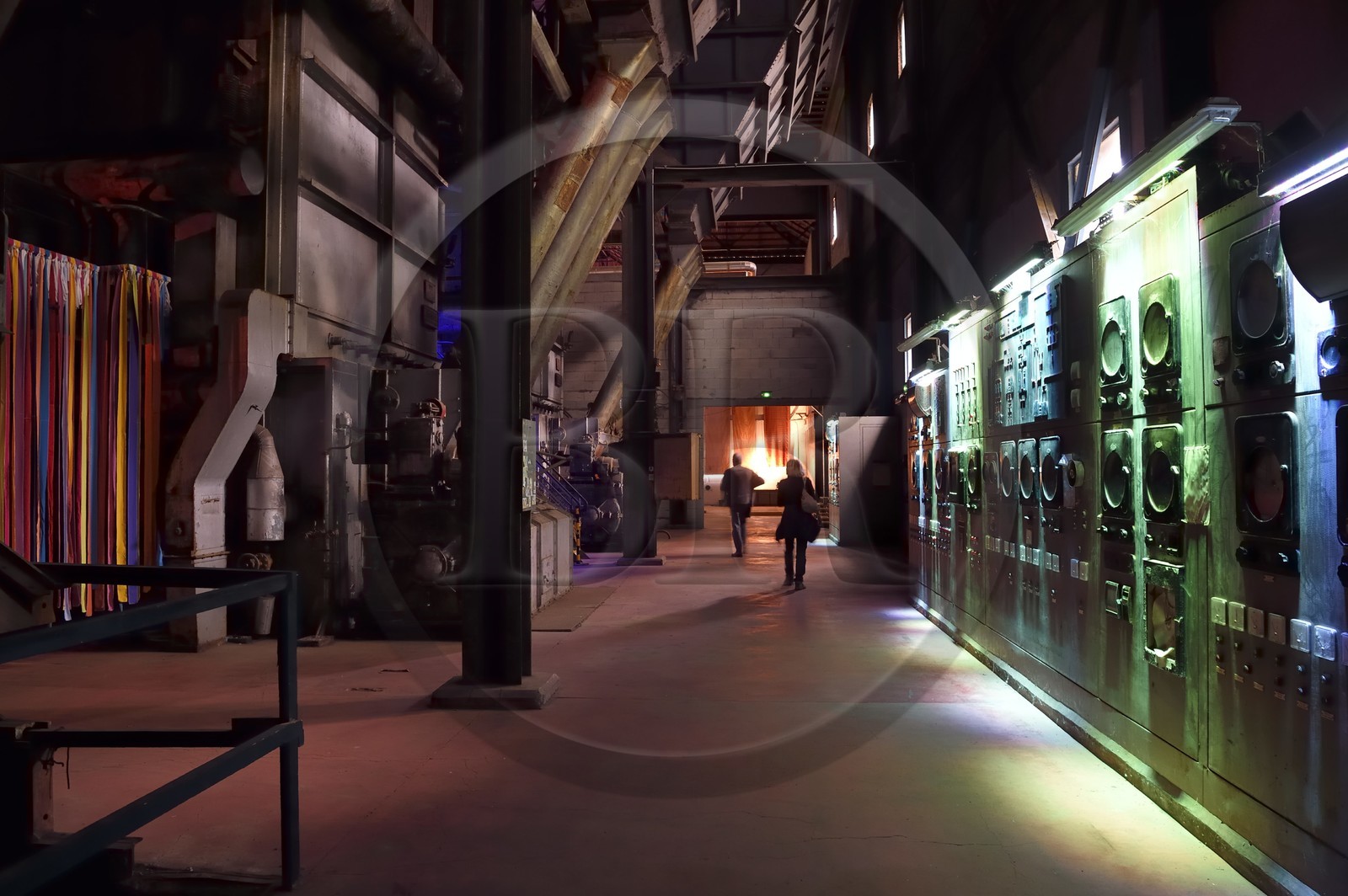 France, Haut-Rhin (68), Husseren-Wesserling, parc de Wesserling, la Grande Chaufferie, ancienne chaufferie de l'usine textile, centre d'art contemporain