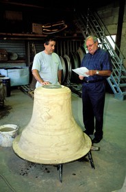France, Haute-Savoie (74), Sévrier, la fonderie de cloches Paccard, pierre Paccard