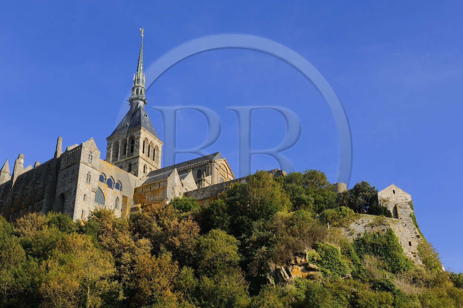 France, Manche (50), l'abbaye du Mont-Saint-Michel, classé Patrimoine Mondial de l'UNESCO