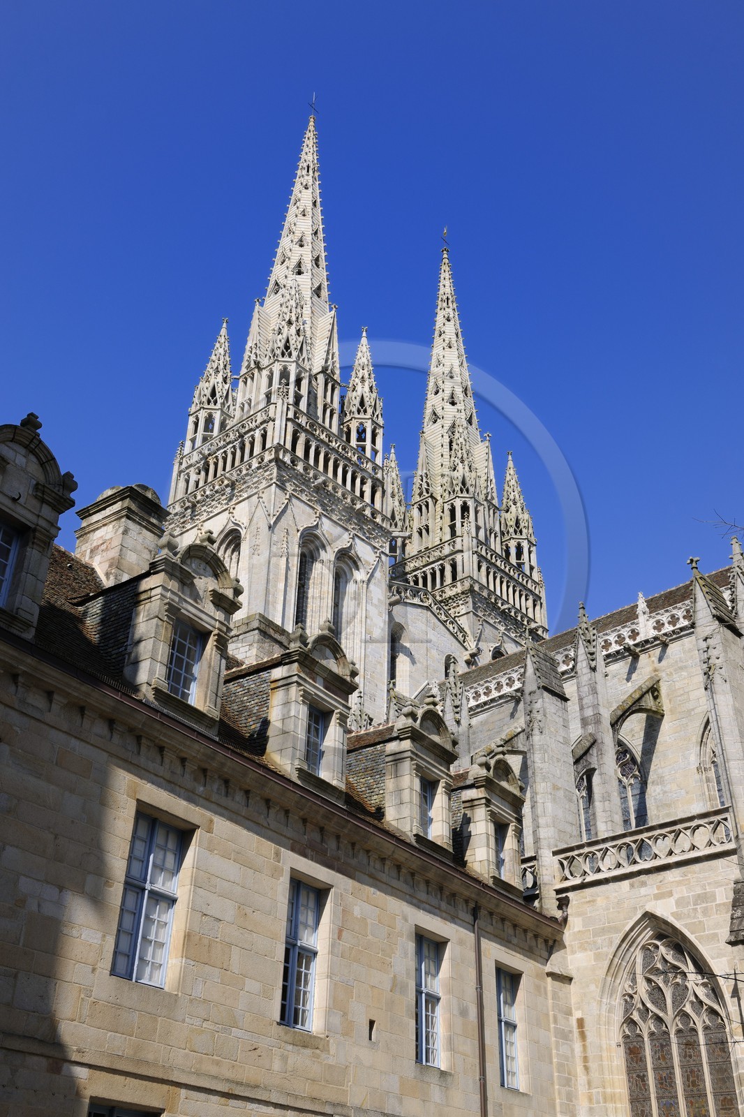 France, Finistère (29), Quimper, la cathédrale Saint-Corentin