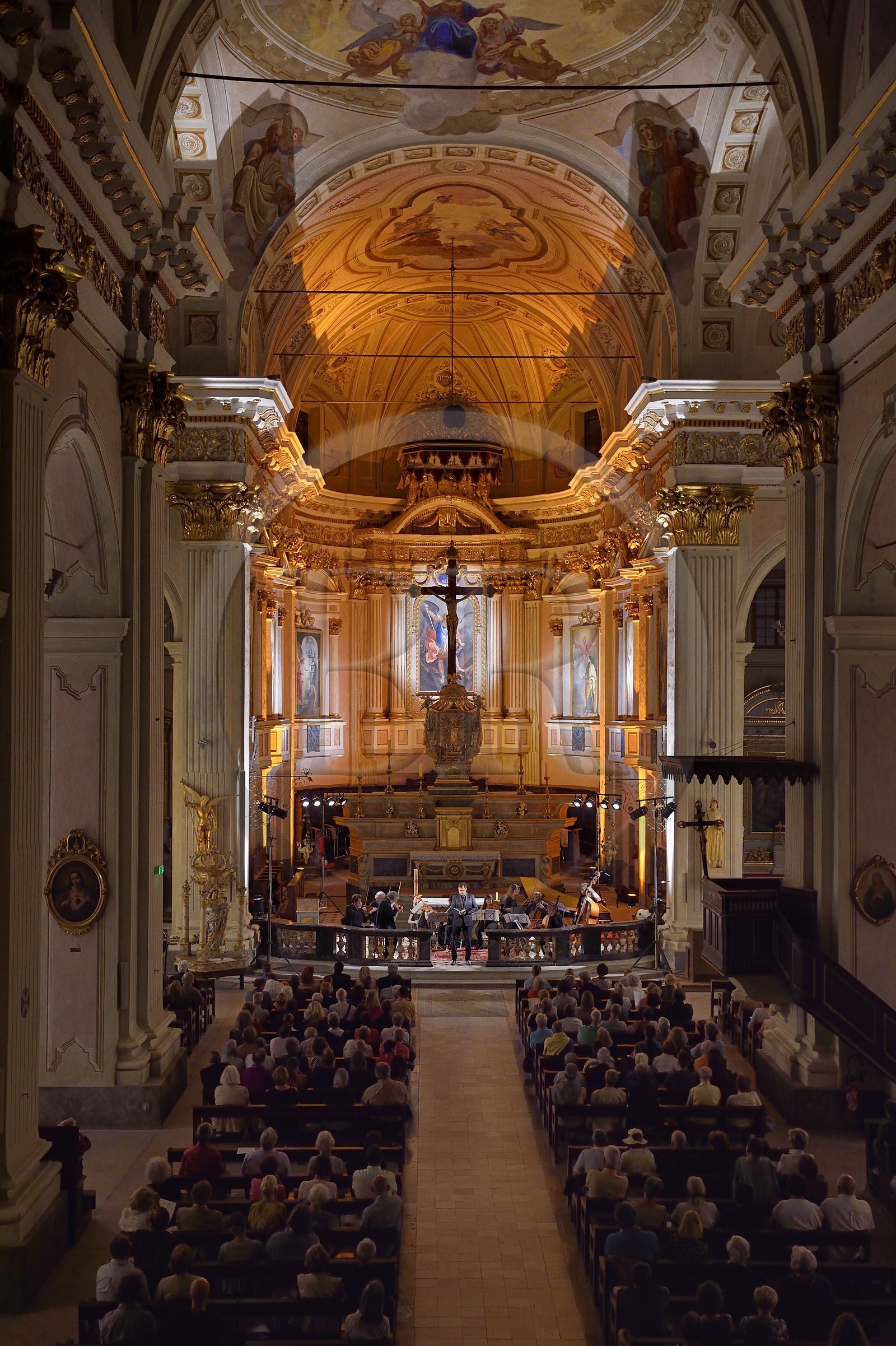 France, Alpes-Maritimes (06), vallée de la Bévéra, Sospel, la cathédrale Saint Michel, concert des BaroQuiales, festival annuel d'art Baroque