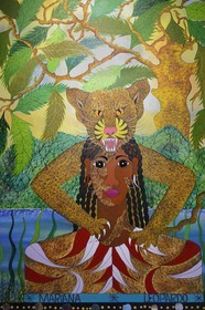 Panama, Colon Province, Portobelo, Congo art typical of the area