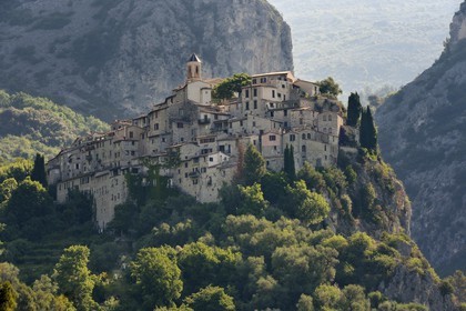 France, Alpes-Maritimes, the hilltop village of Peillon