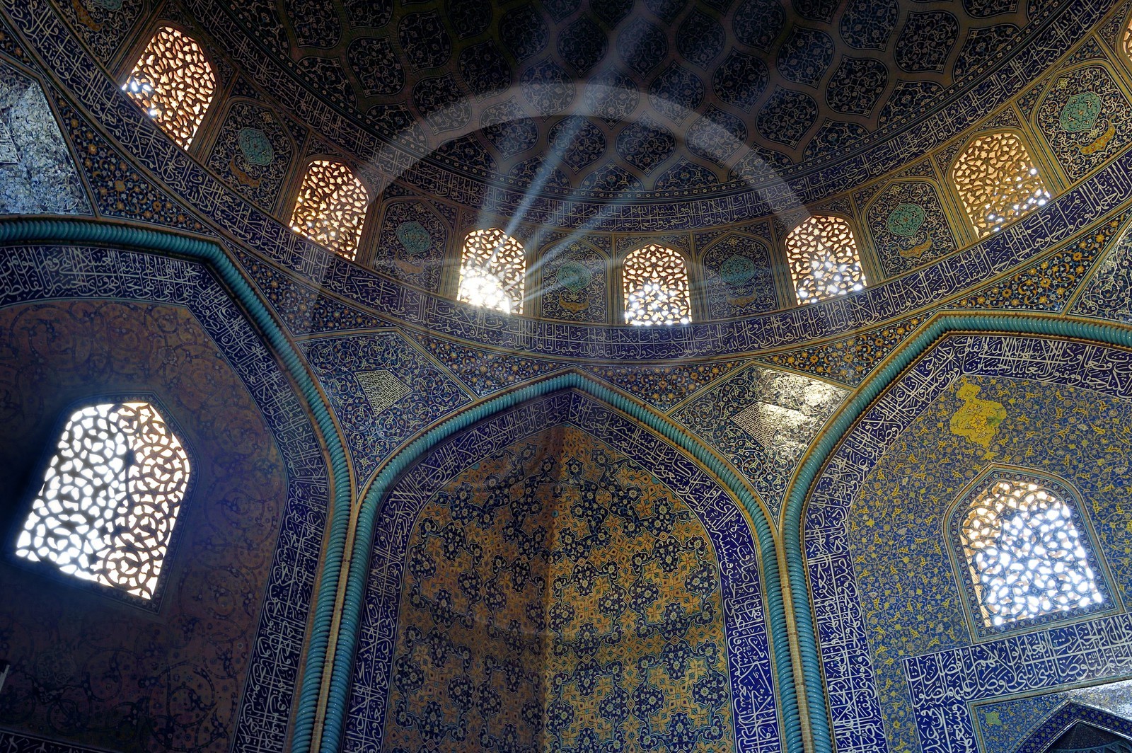 Iran, province d'Ispahan, Ispahan, mosquée du Cheikh Lotfallah (Lotfollah) datant du début du XVIIe siècle