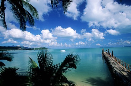 Thailand, gulf of Siam, island of Ko Samui, Ko Faan, jetty