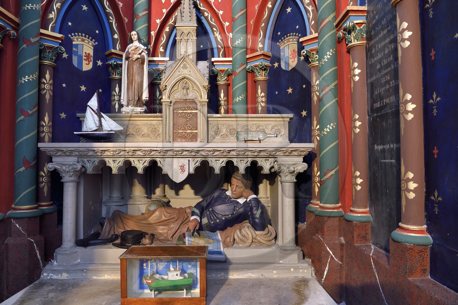 France, Seine-Maritime (76), la commune de Sainte-Adresse voisine du Havre, la Chapelle Notre-Dame-des-Flots construite en 1857