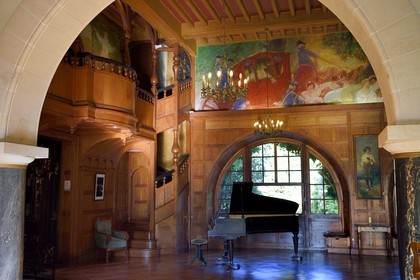 France, Pyrénées-Atlantiques (64), Pays-Basque, Cambo-les-Bains, la Villa Arnaga, musée et maison d'Edmond Rostand, le Grand Hall