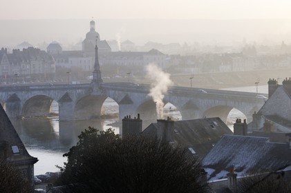 France, Loir et Cher (41), Blois, le Pont Jacques Gabriel sur la Loire