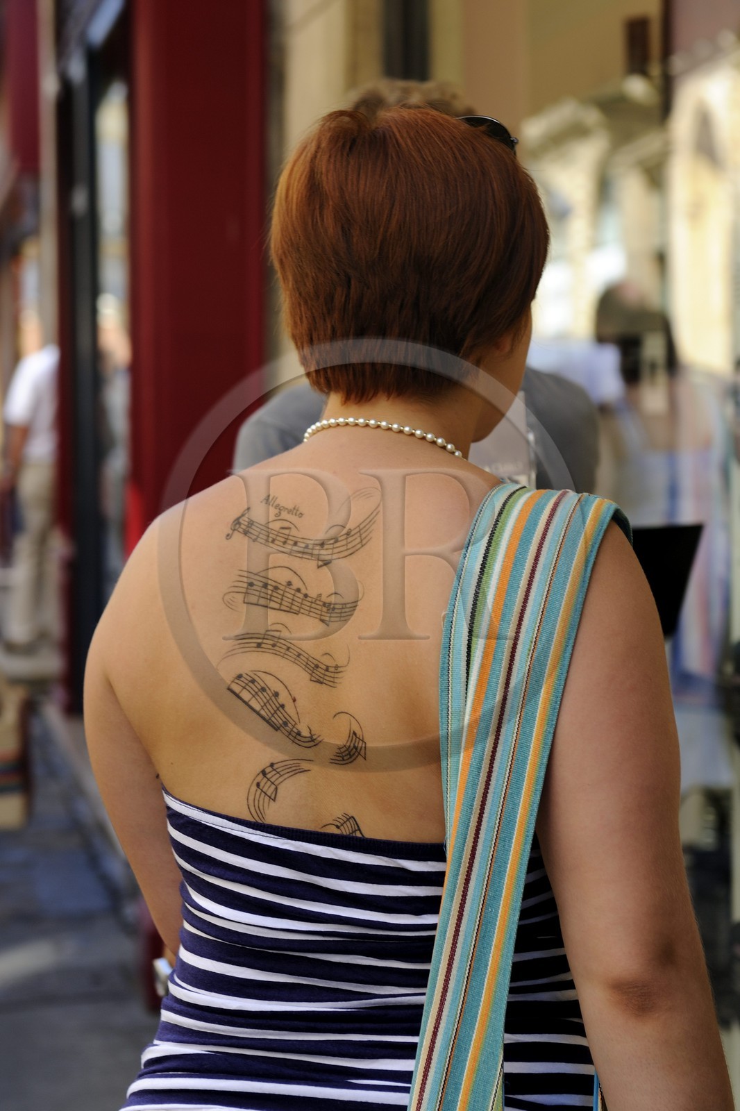 France, Bouches-du-Rhone, Aix-en-Provence, musical tattoo