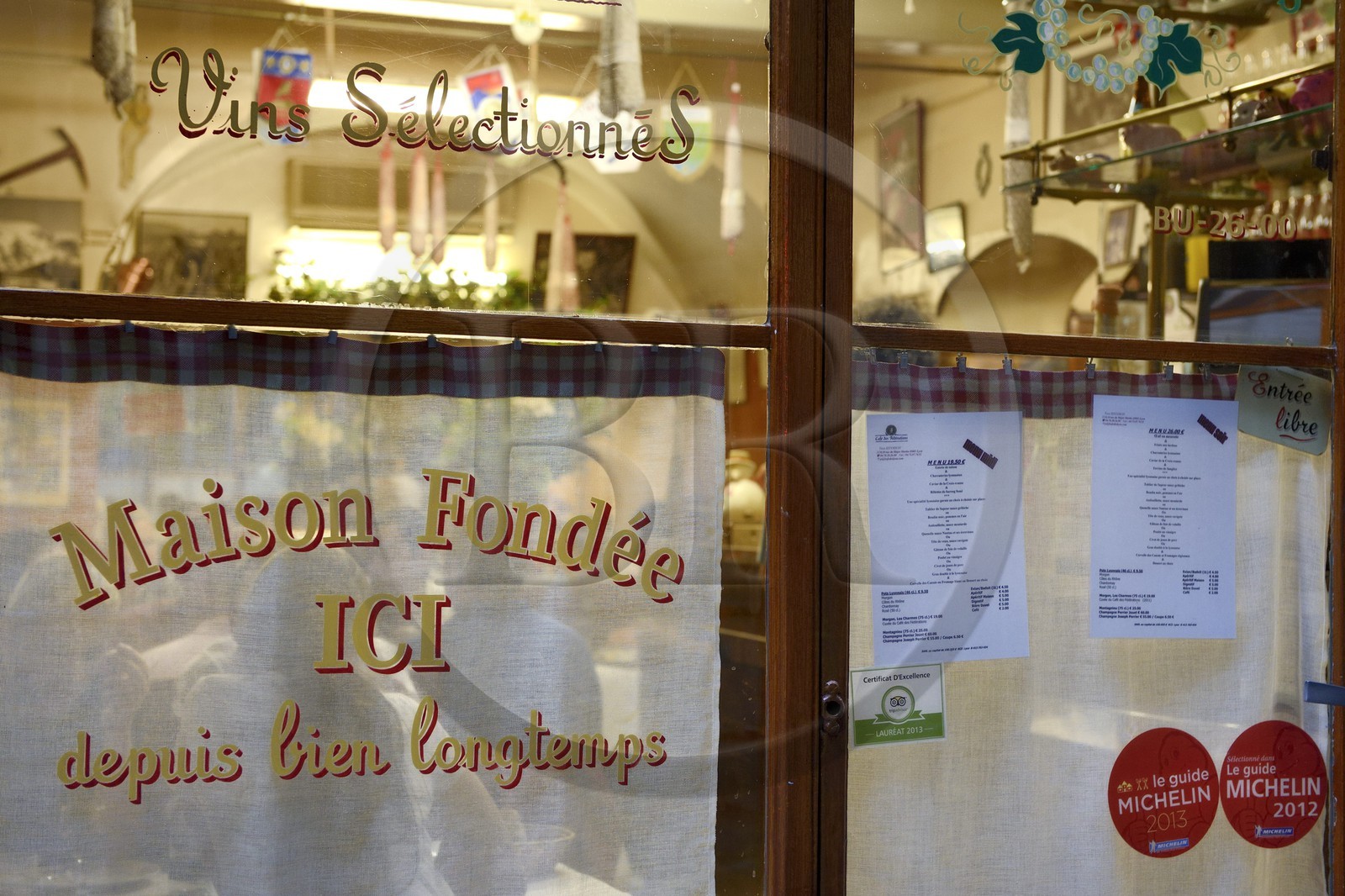 France, Rhône (69), Lyon, site historique classé Patrimoine Mondial de l'UNESCO, bouchon lyonnais le Café des Fédérations rue Major Martin