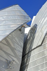 France, Paris (75), la Fondation Louis Vuitton de l'architecte Frank Gehry (Demande d'autorisation nécessaire avant publication)
