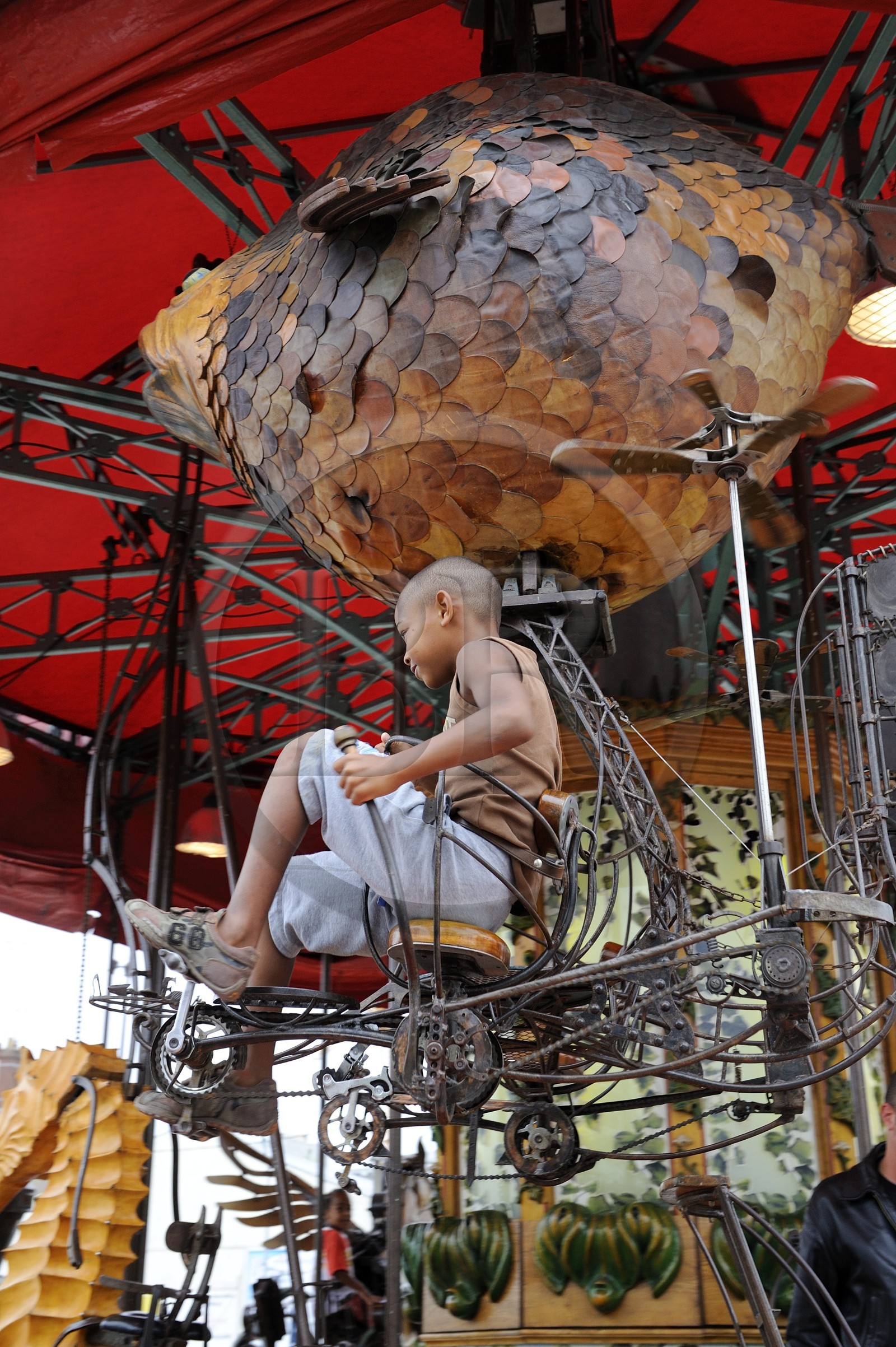 France, Loire-Atlantique (44), Nantes, l'Ile de Nantes, les Machines de l'Ile, le caroussel