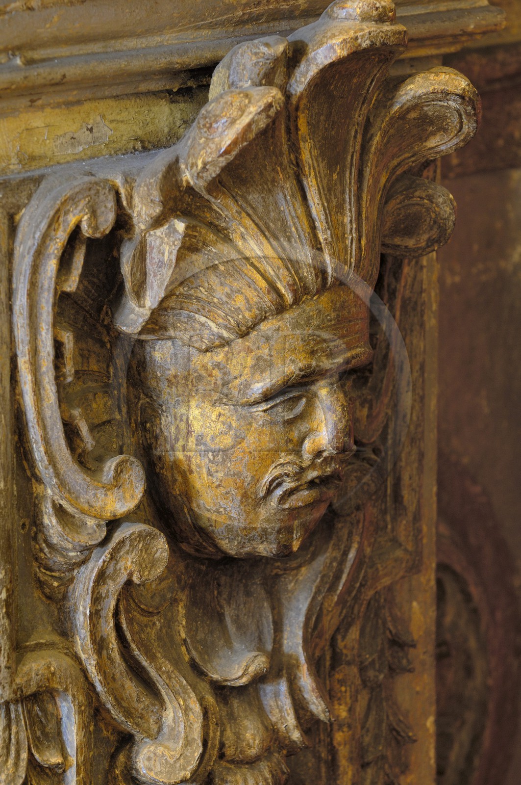 Brazil, Minas Gerais state, Ouro Preto, historical center listed as World Heritage by UNESCO, igreja Nossa Senohora da Conceiçao, Our Lady of Conception church, Indian figure (Gold Route, Estrada Real)