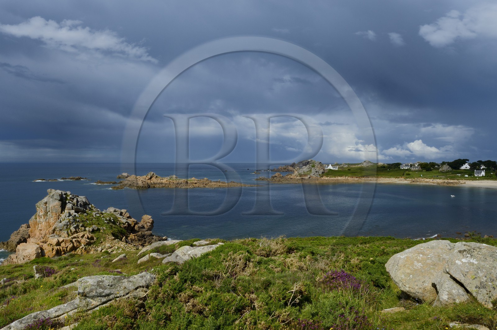 France, Finistère (29), Baie de Morlaix, Pointe de Diben et plage de Port Blanc
