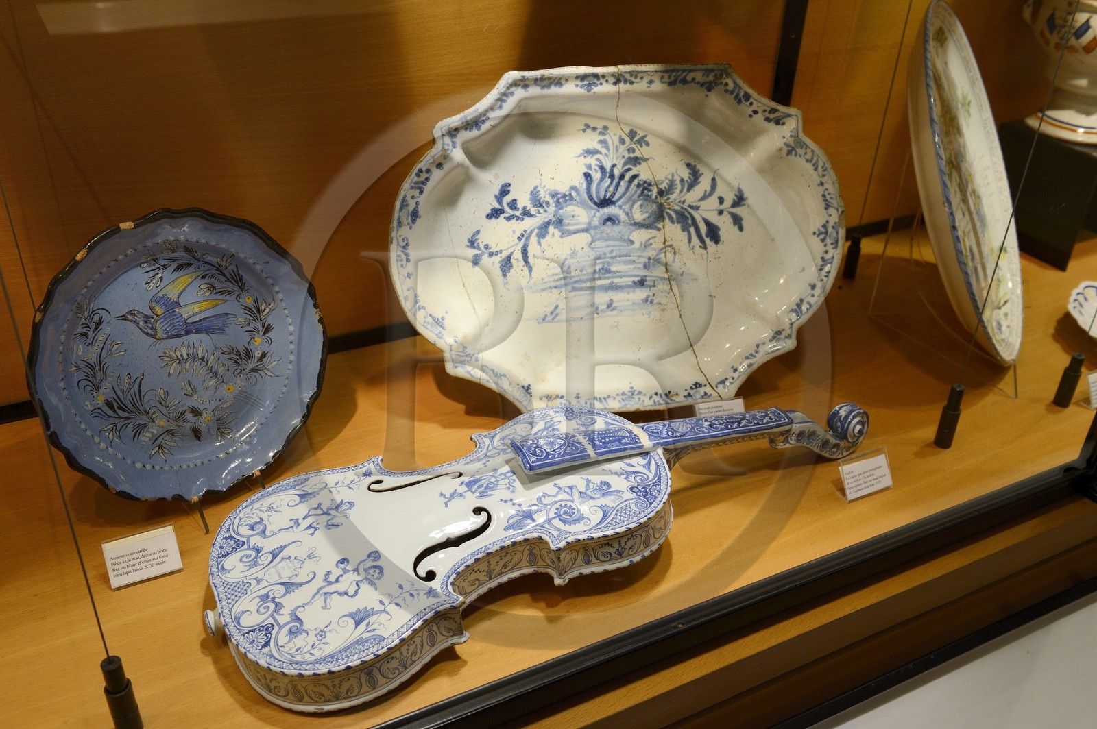 France, Finistere, Quimper, museum of faience, violin