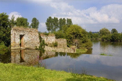 France, Manche (50), région de Saint-Fromond, les Claies de Vire (anciennes écluses)