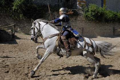 France, Seine et Marne (77), Provins, ville classée Patrimoine Mondial de l'UNESCO, spectacle La Légende des Chevaliers