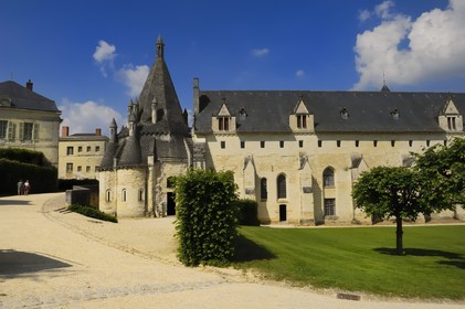 France, Maine et Loire, Loire Valley listed as World Heritage by UNESCO, Fontevraud l' Abbaye, Fontevraud Abbey Church, 12th century Romanesque kitchens