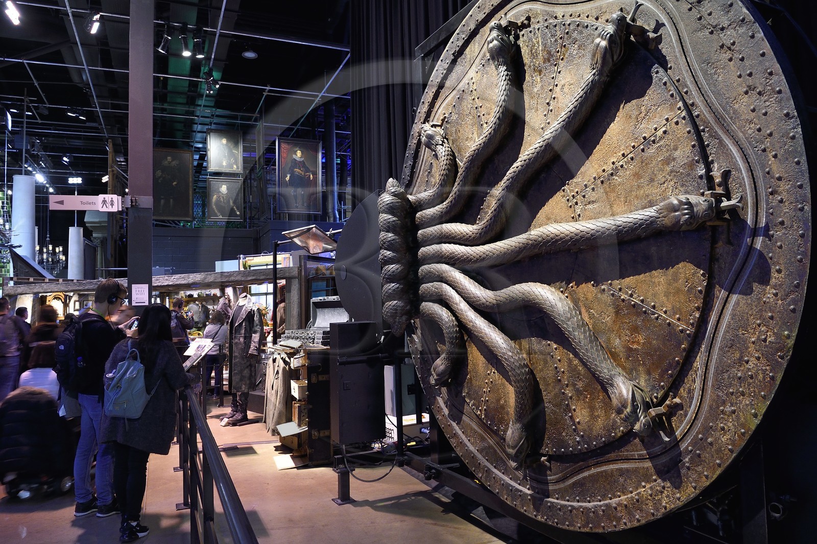 United Kingdom, Hertfordshire, Leavesden, Leavesden Film Studios, Harry Potter Studio Tour London, the scene of the eight Harry Potter movies' making of, the Chamber of Secrets door