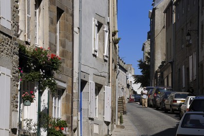 France, Manche (50), Granville, la Haute Ville, la rue Notre-Dame