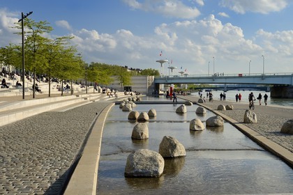 France, Rhône (69), Lyon, les berges du Rhône, le quai Victor Augagneur