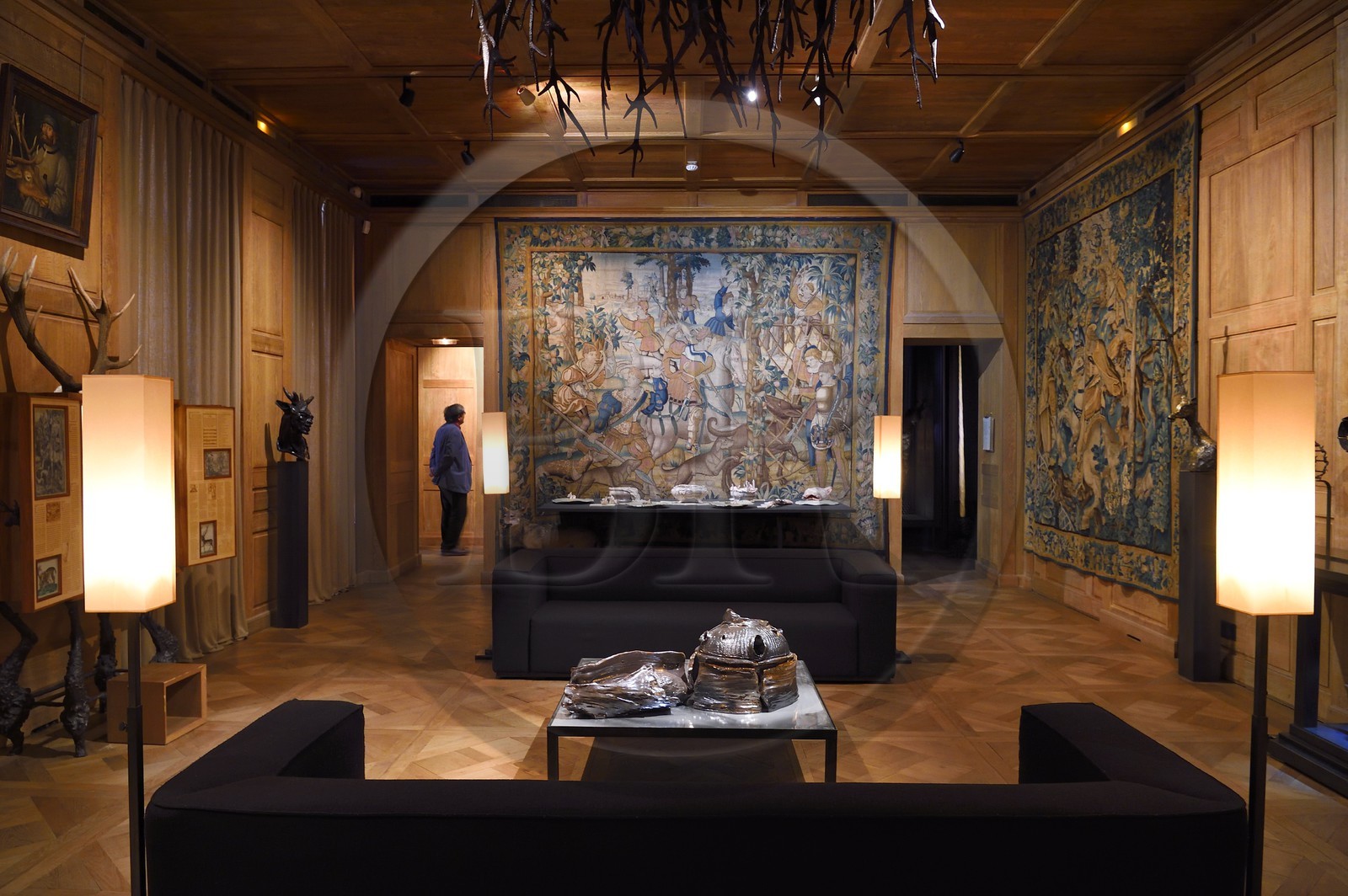 France, Paris, Le Marais District, Musee de la Chasse et de la Nature (Museum of hunting and nature) in the Hotel de Guenegaud