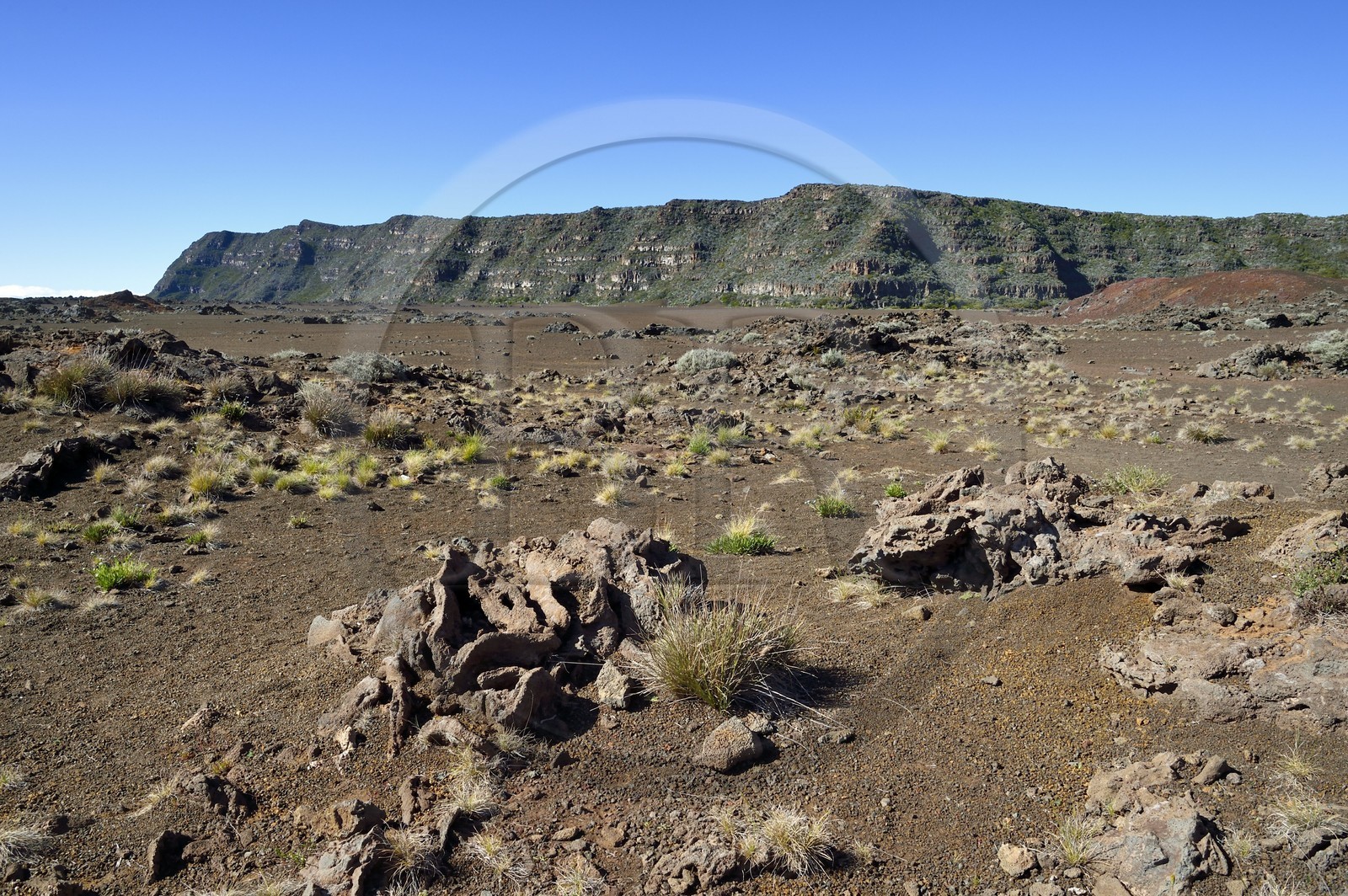 France, Ile de la Reunion, Parc National de la Réunion classé Patrimoine Mondial de l'UNESCO, volcan du Piton de la Fournaise, la Plaine des Sables