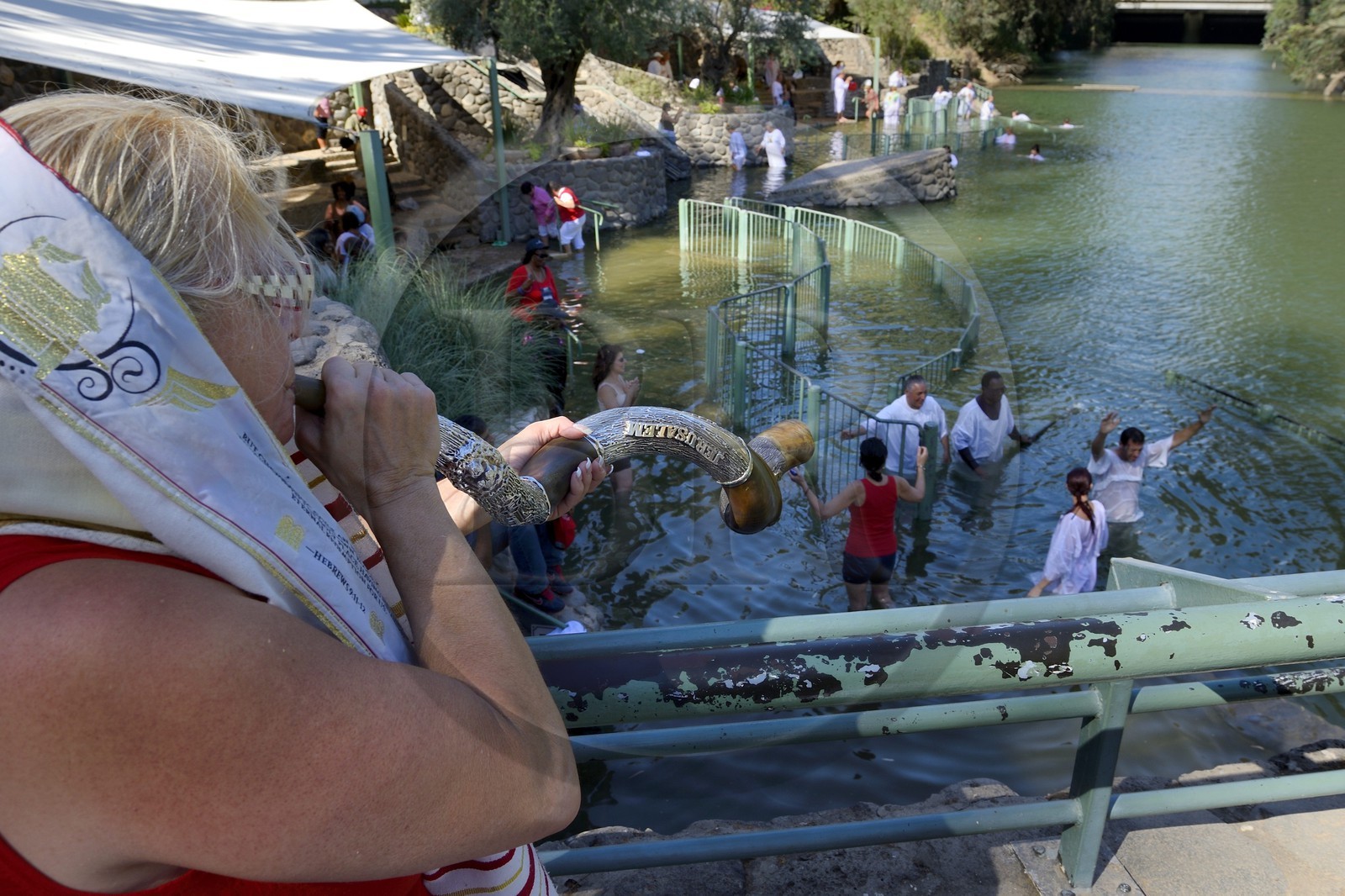 Israel, Northern District, Galilee, Tiberias, Sea of Galilee, Yardenit baptismal site on the Jordan River
