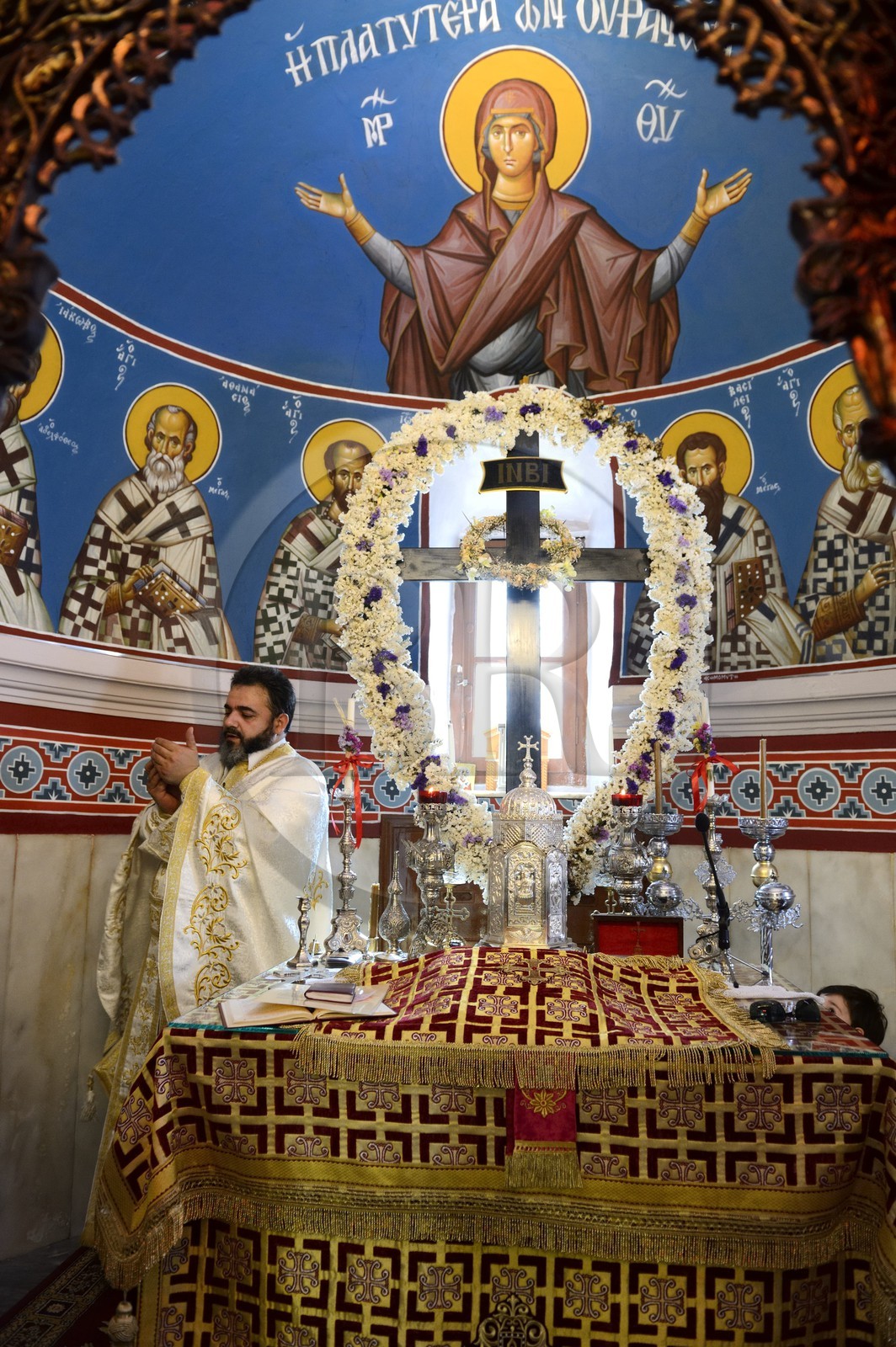 Grèce, Les Cyclades, mer Égée, île de Mykonos, Chora (Mykonos town), église Aghia Kiriaki (Saint Kiriaki)