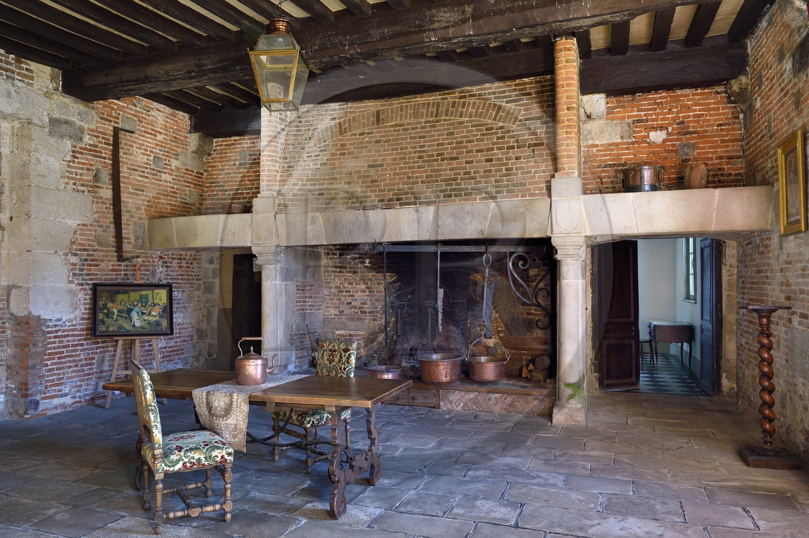 France, Seine-Maritime (76), Côte d'Albatre, Pays de Caux, Varengeville-sur-Mer, le Manoir d'Ango, la cuisine