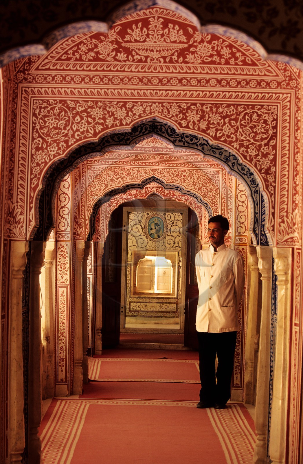 Inde, état du Rajasthan, région de Jaipur, Samode Palace, le Darbar Hall