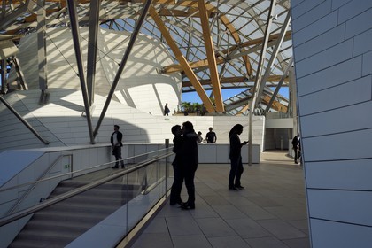 France, Paris (75), la Fondation Louis Vuitton de l'architecte Frank Gehry (Demande d'autorisation nécessaire avant publication)