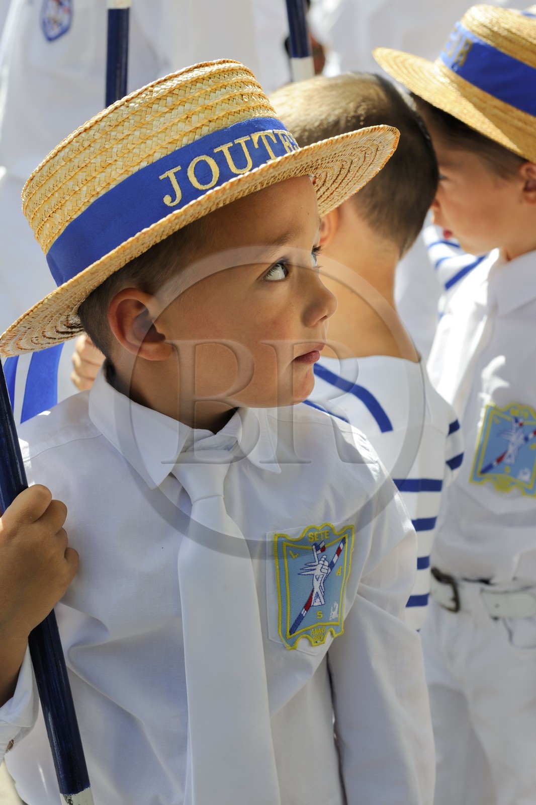 France, Hérault (34), Sète, fête de la Saint Louis, défilé des jouteurs, la relève est prête