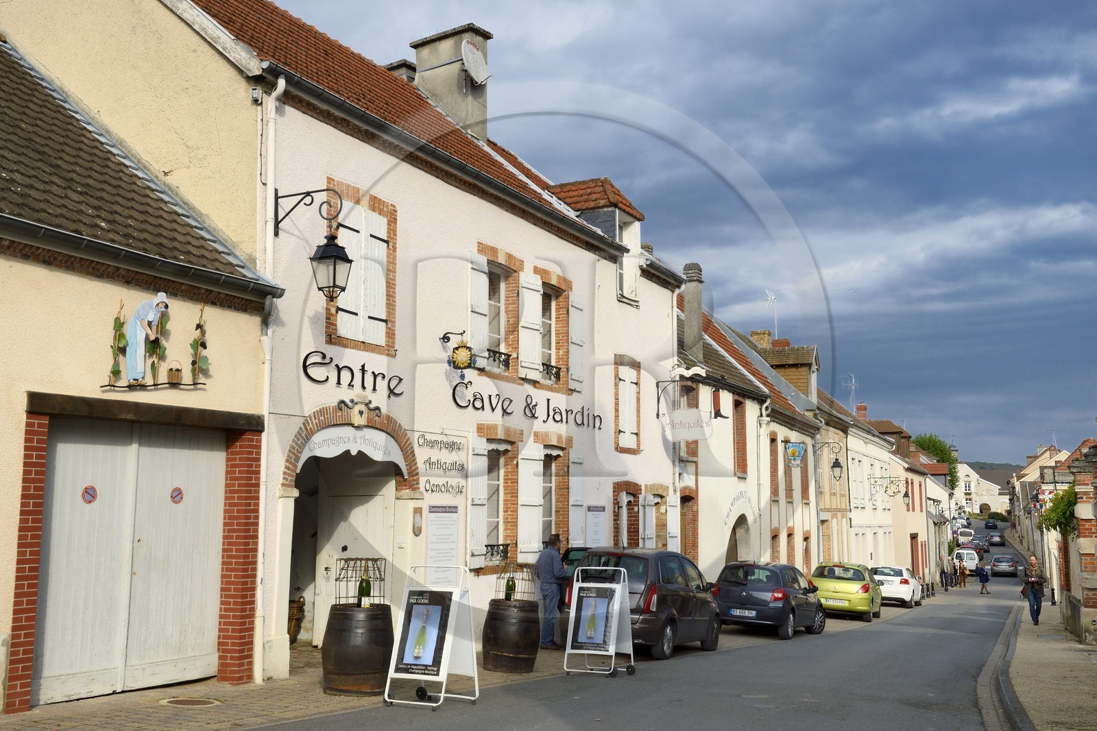 France, Marne, regional park of Montagne de Reims, Hautvillers, Main Street Henri Martin