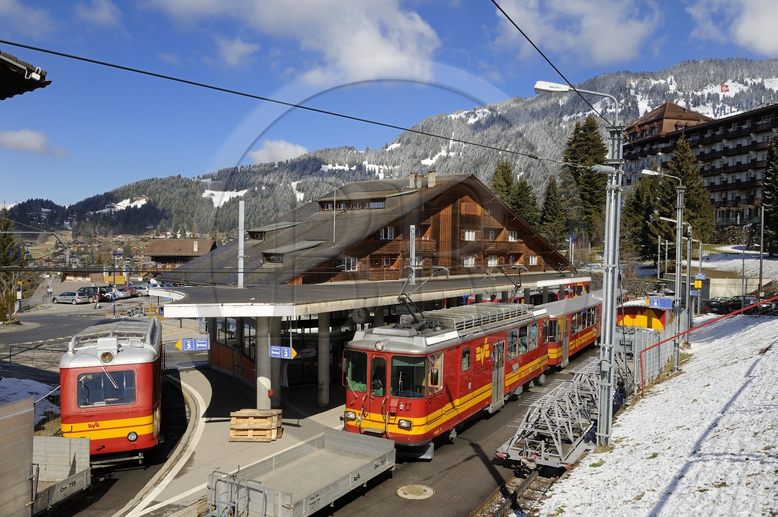 Suisse, Canton de Vaud, la gare de Villars sur Ollon