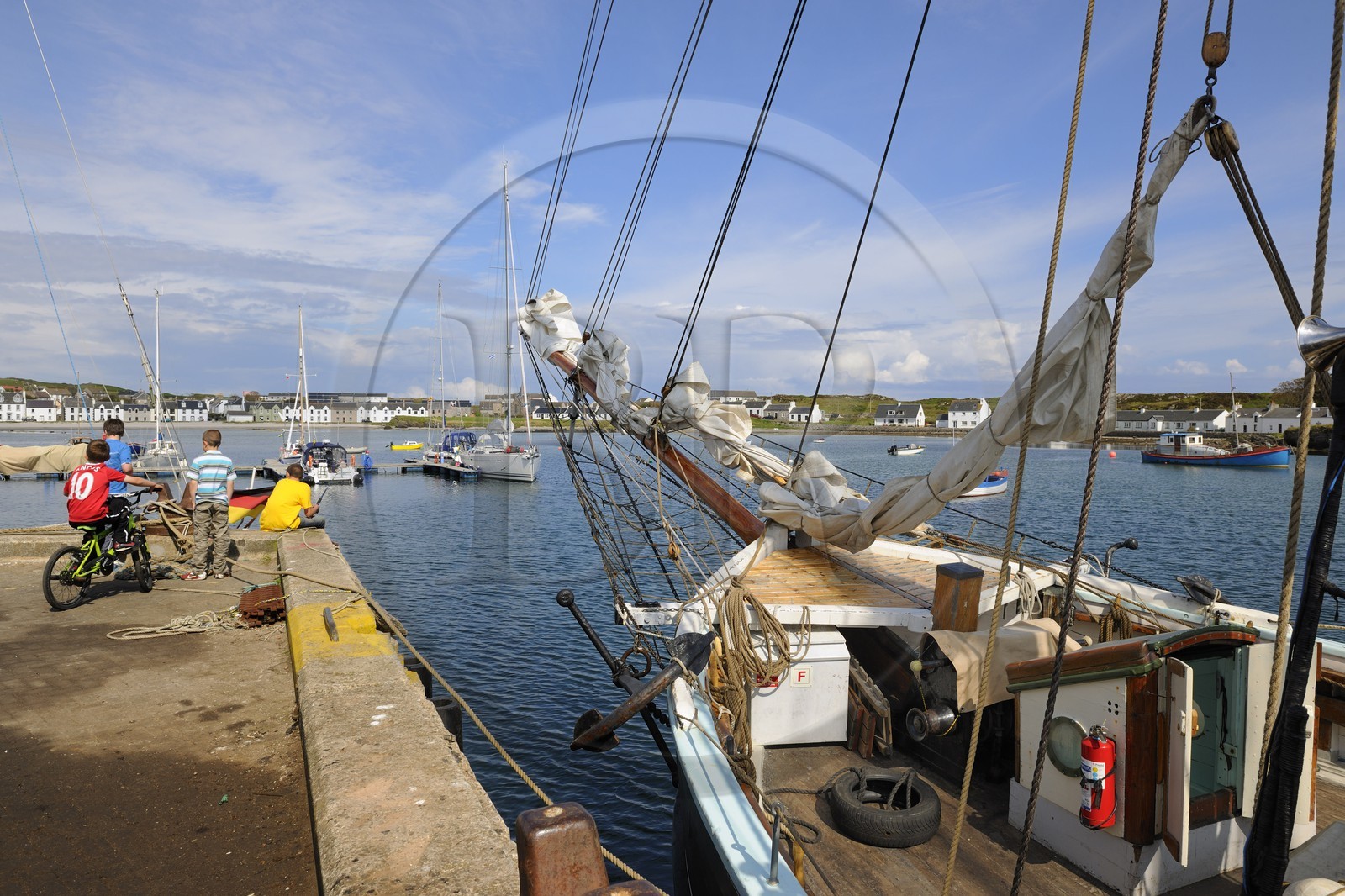 Royaume-Uni, Ecosse, Hébrides intérieures, Ile de Islay, port de Port Ellen