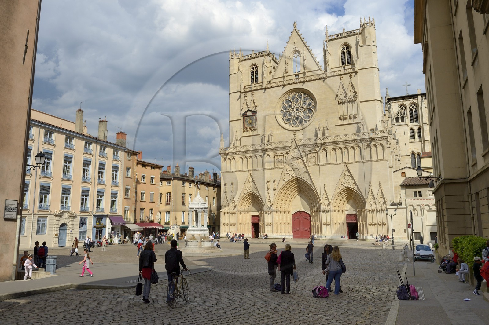 France, Rhone, Lyon, historical site listed as World Heritage by UNESCO, Vieux Lyon (Old Town), Saint Jean Cathedral (Saint John's Cathedral)